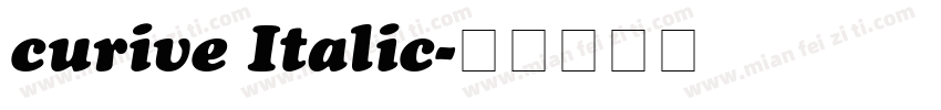 curive Italic字体转换